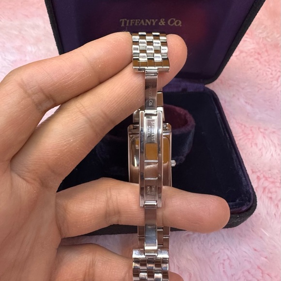 TIFFANY AND CO. Classic Rectangle Roman Watch Quartz AUTHENTIC - Picture 6 of 8